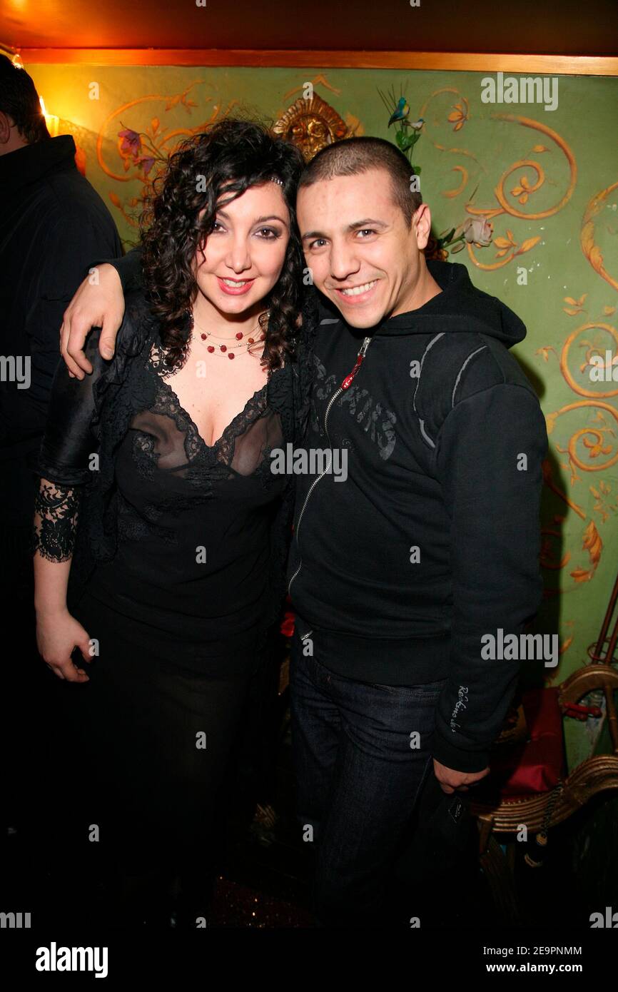 Mary De Vivo and Faudel attend the party for 10th anniversary of 'Le Reservoir' Club in Paris, France on December 18, 2006. Photo by Denis Guignebourg/Korava/ABACAPRESS.COM Stock Photo