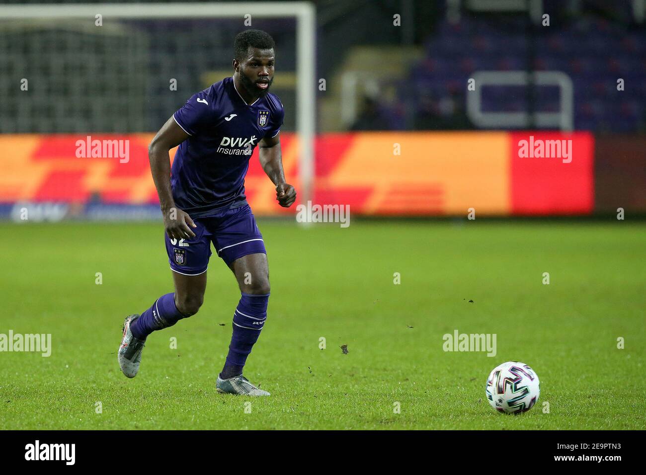 BRUSSELS, BELGIUM - JANUARY 31: Kemar Lawrence of RSC Anderlecht