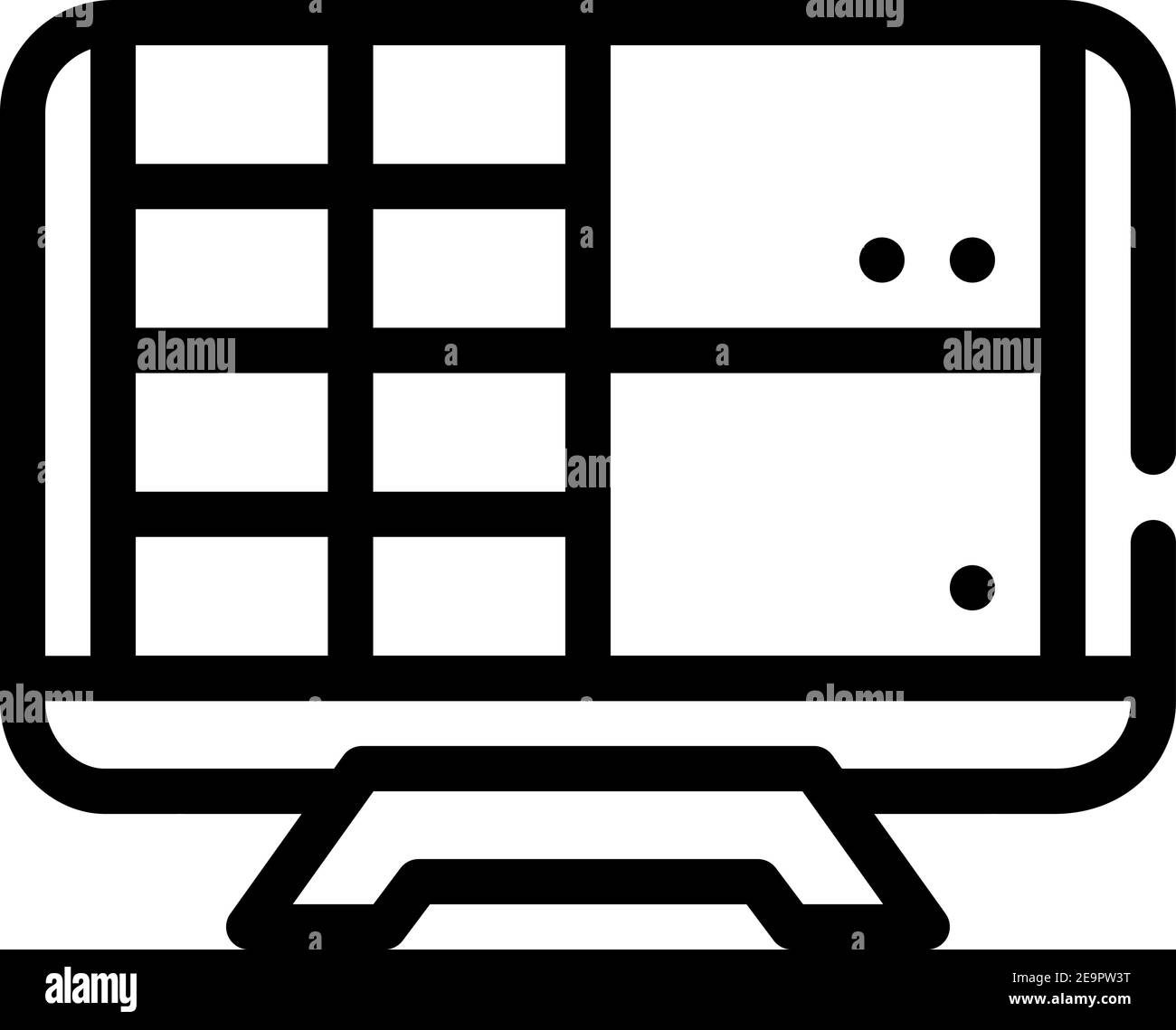 monitor with camera video line icon vector illustration Stock Vector ...