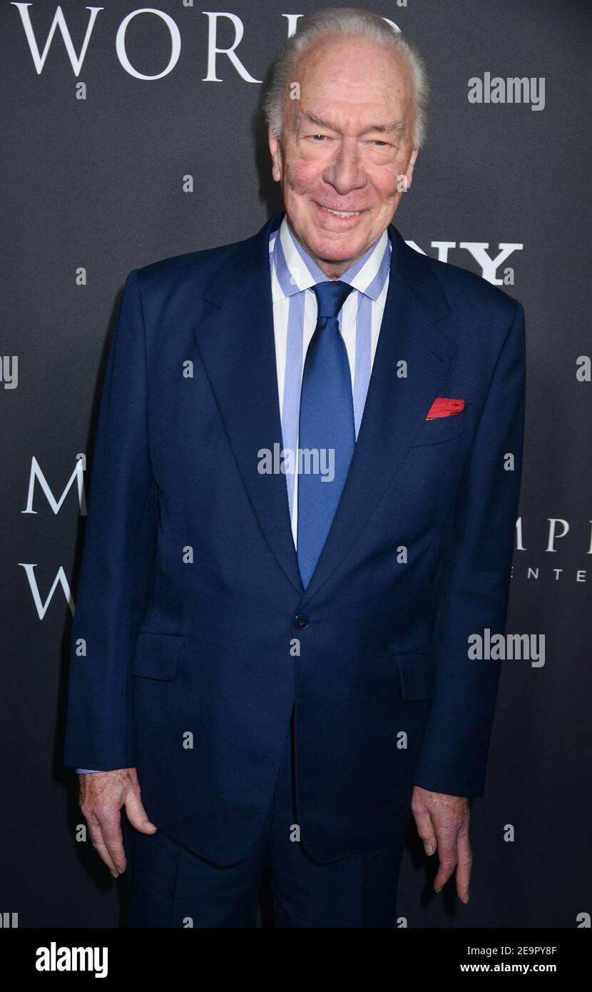 6th Feb 2021. FILE: Christopher Plummer Dies at 91. Los Angeles, USA. 19th Dec, 2017. Christopher Plummer 026 Credit: Tsuni/USA/Alamy Live News Stock Photo