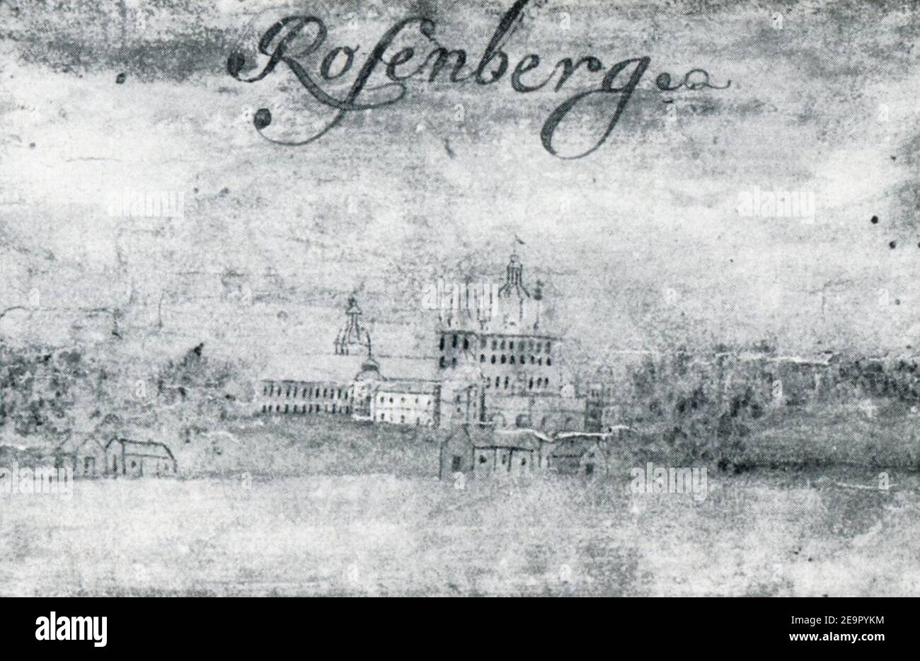 Mälarkartan Rosersberg 1689. Stock Photo
