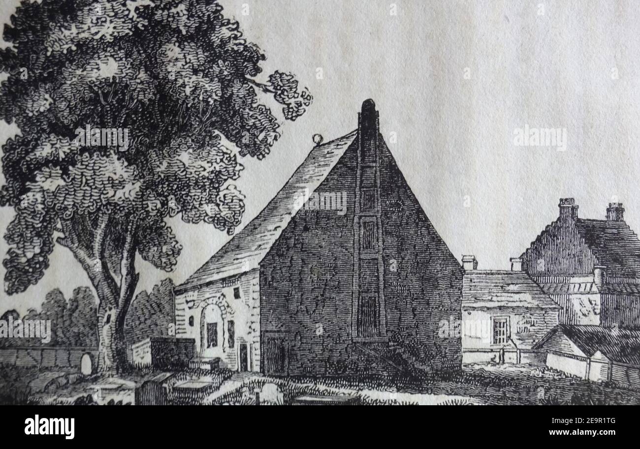 Mauchline Kirk in 1820. From 'A Pilgrimage to the Land of Burns' Stock