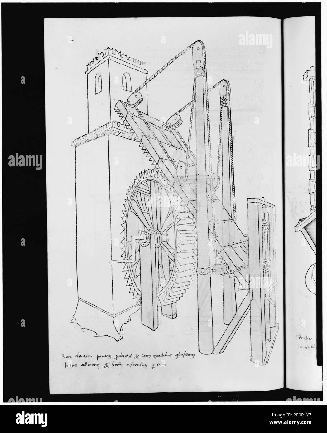 Mechanical device for scaling towers Stock Photo Alamy