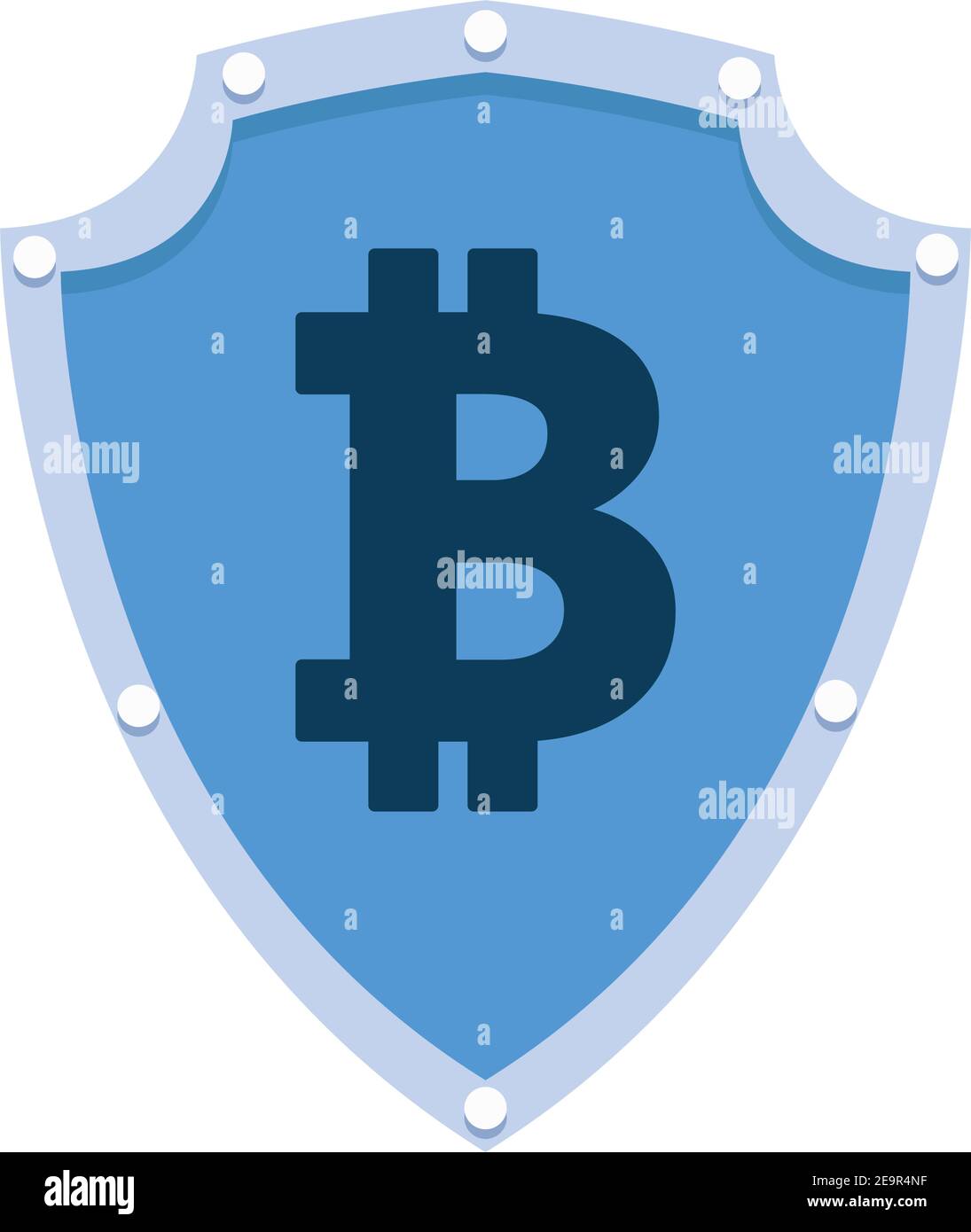 bitcoin symbol in shield cyber money technology icons vector ...