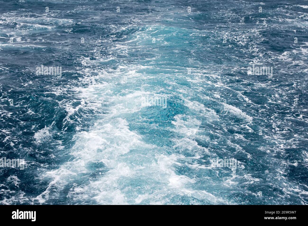 Boat Wave ocean trace on blue sea fresh water background. Traveling destinations Red Sea Seashore Egypt. Stock Photo