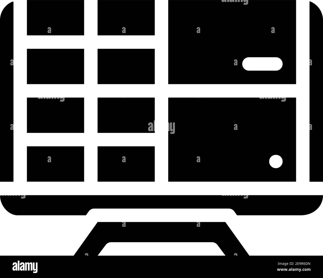 monitor with camera video glyph icon vector illustration Stock Vector ...