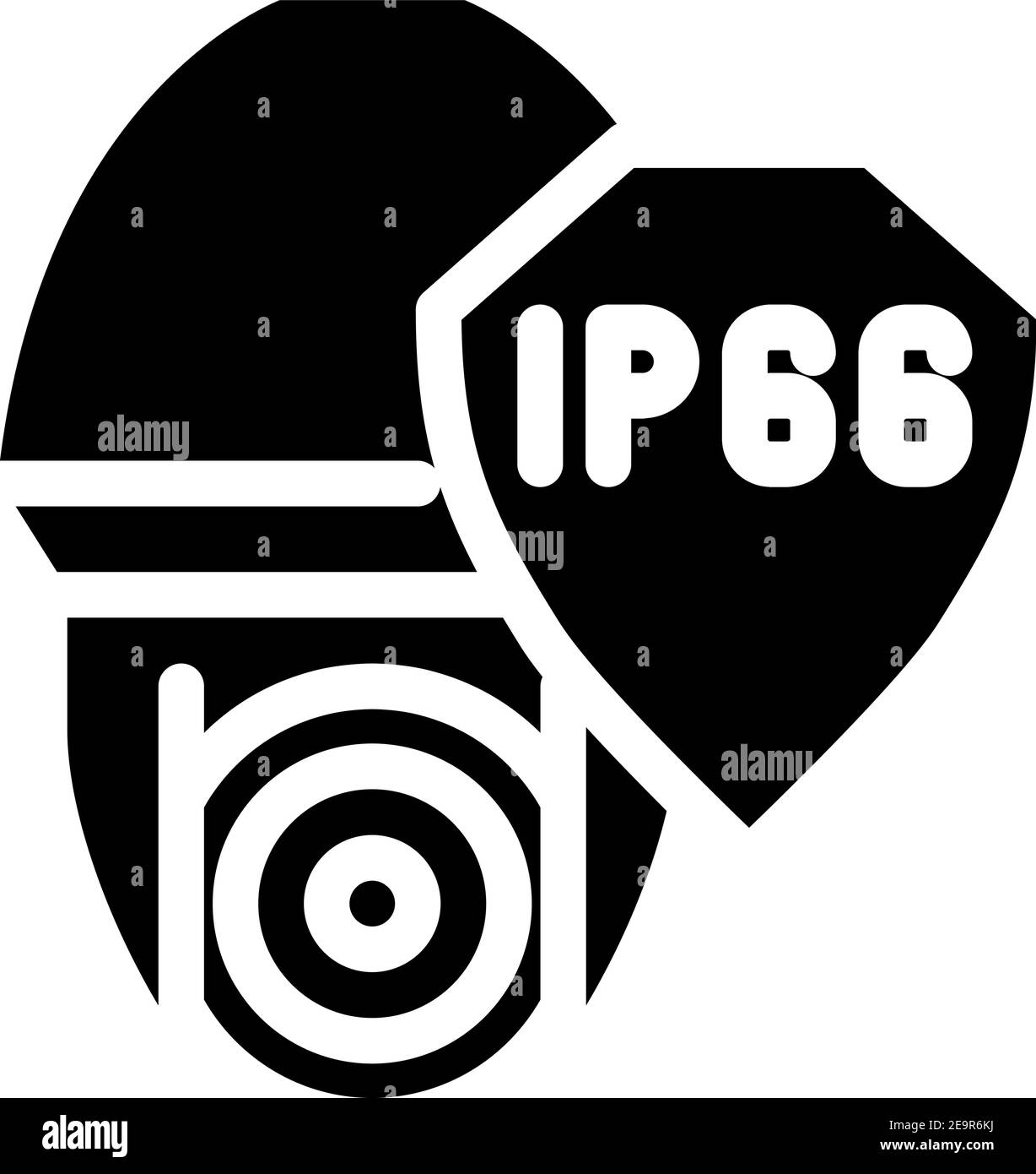 dust and moisture protection standard camera ip68 glyph icon vector ...