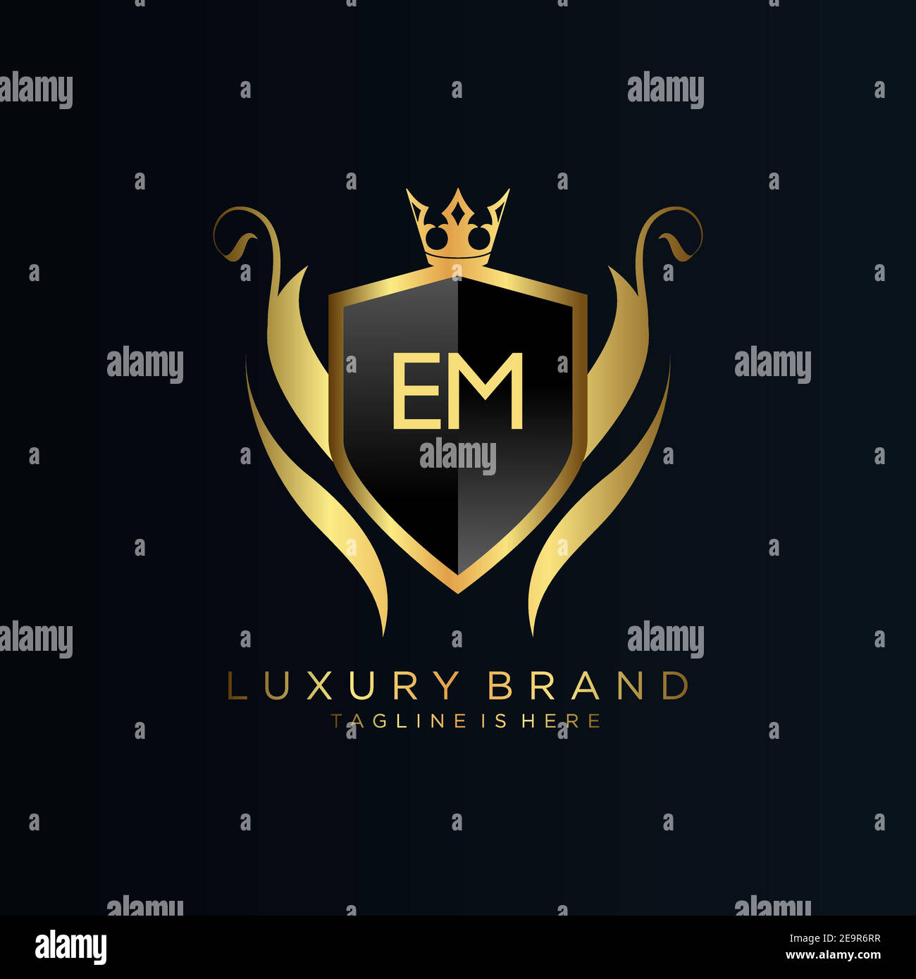 Letter Initial with Royal Template.elegant with crown logo vector ...