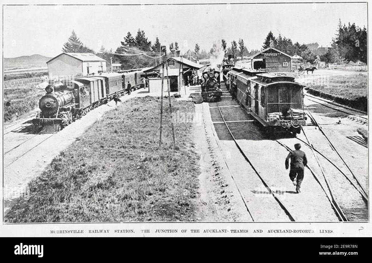 Morrinsville Railway Station, 1902. Stock Photo