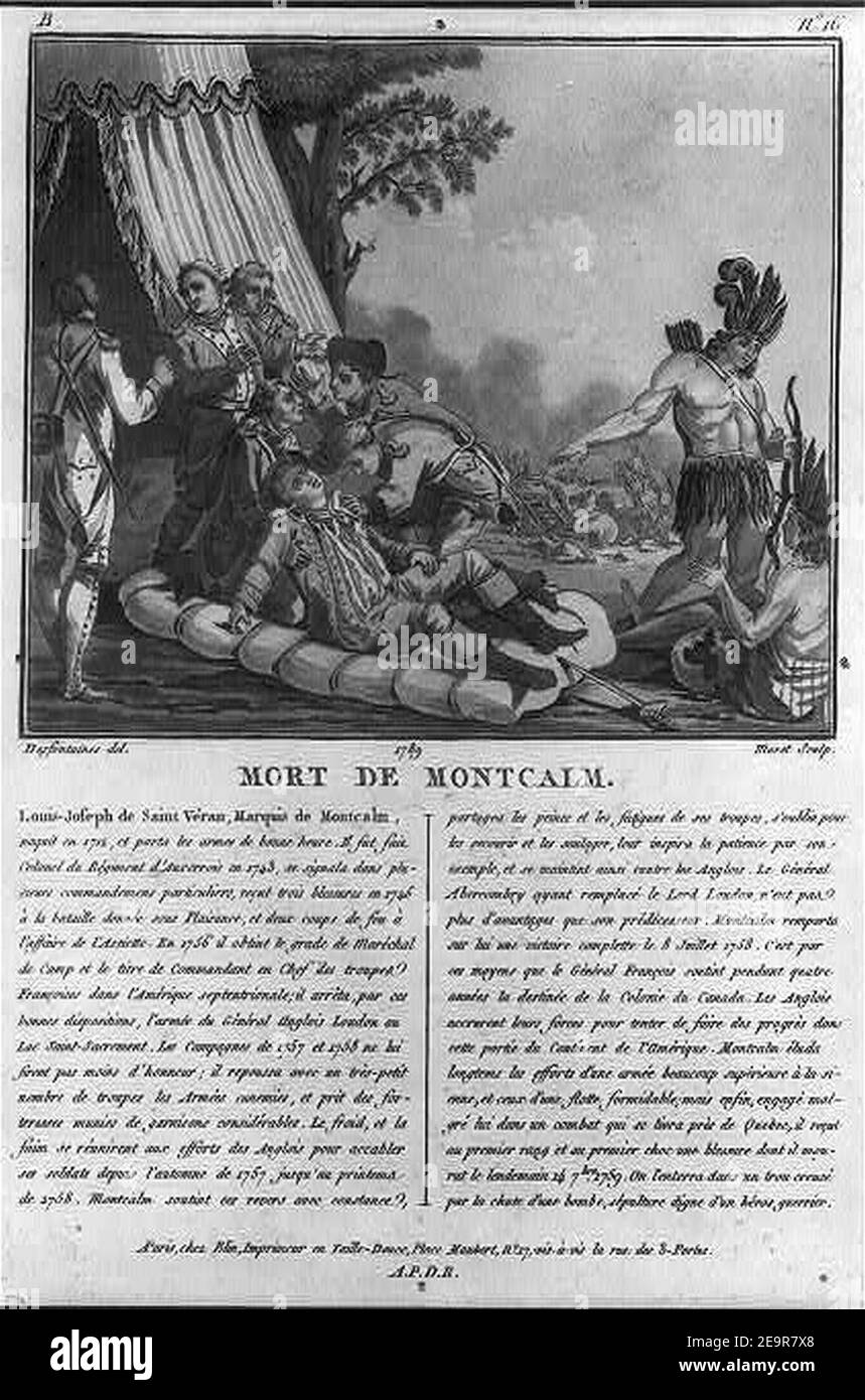 Mort de Montcalm 1759 Stock Photo Alamy