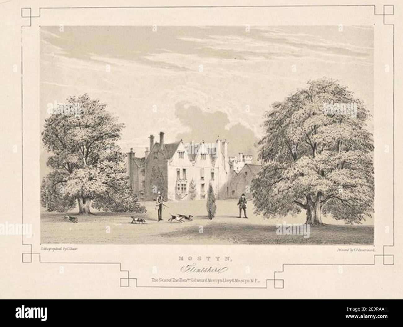 Mostyn, Flintshire. The seat of..Edward Mostyn Lloyd Mostyn M.P Stock