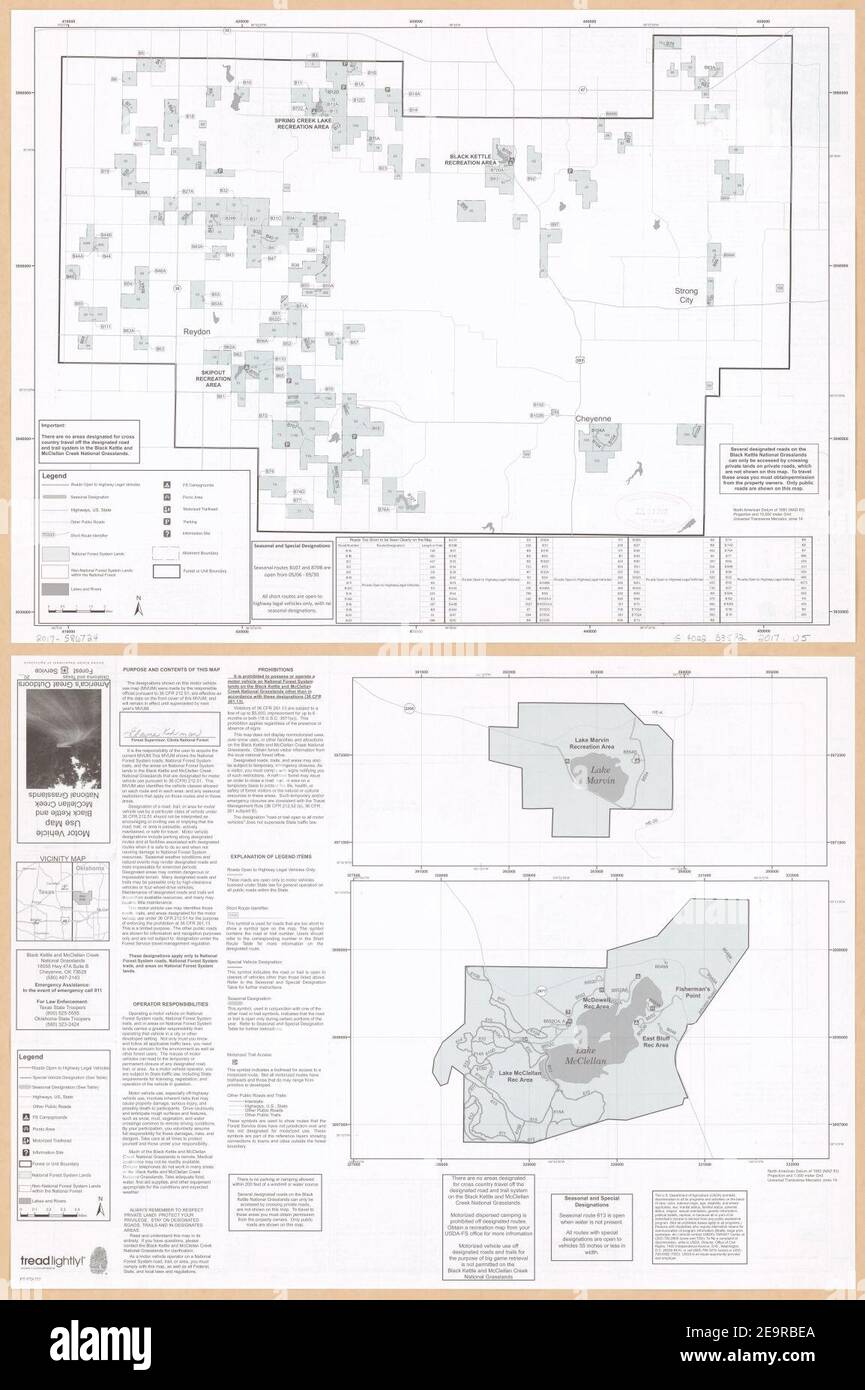 Motor vehicle use map, Black Kettle and McClellan Creek National