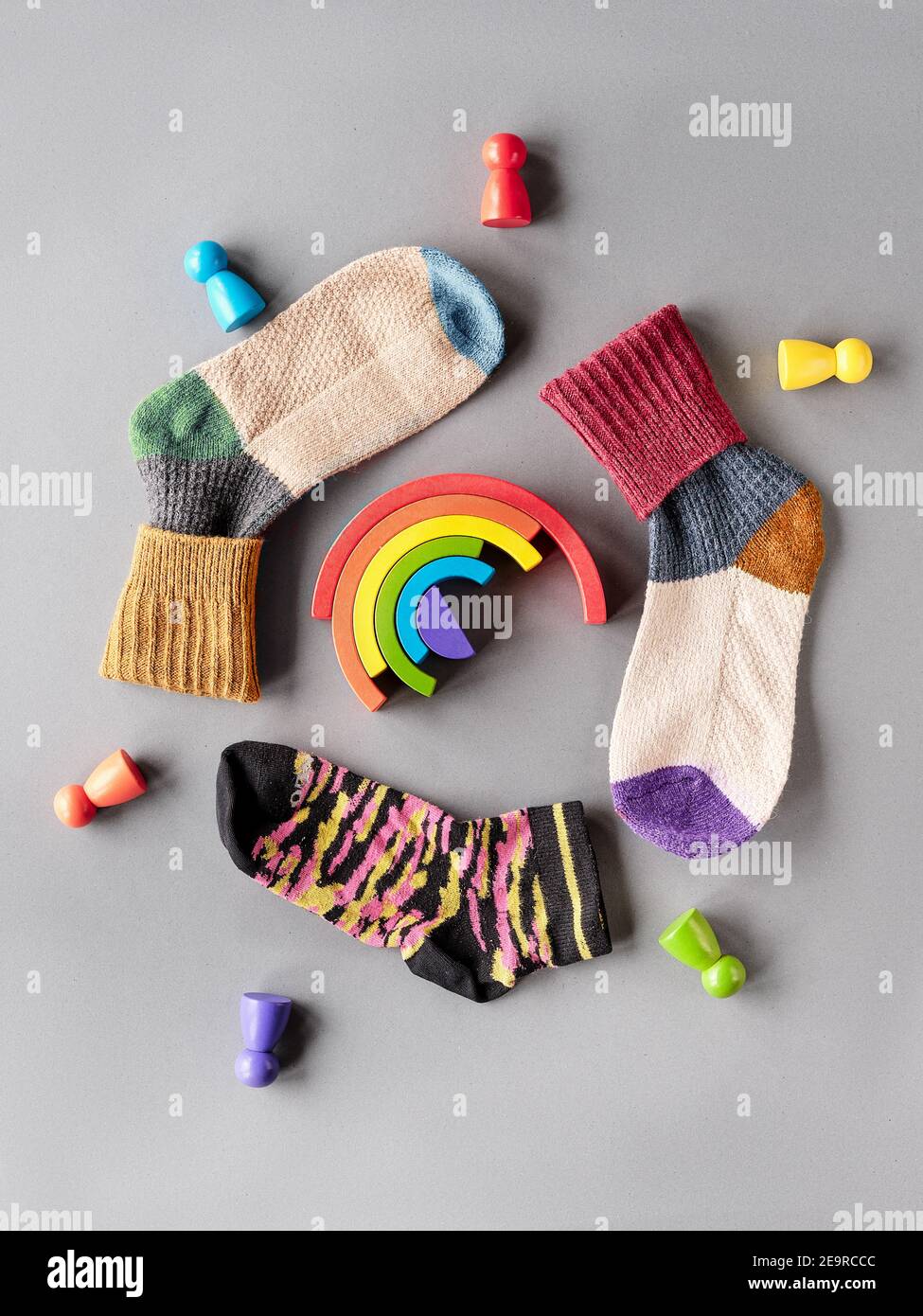 Odd Socks Day. Social initiative against bullying in school or