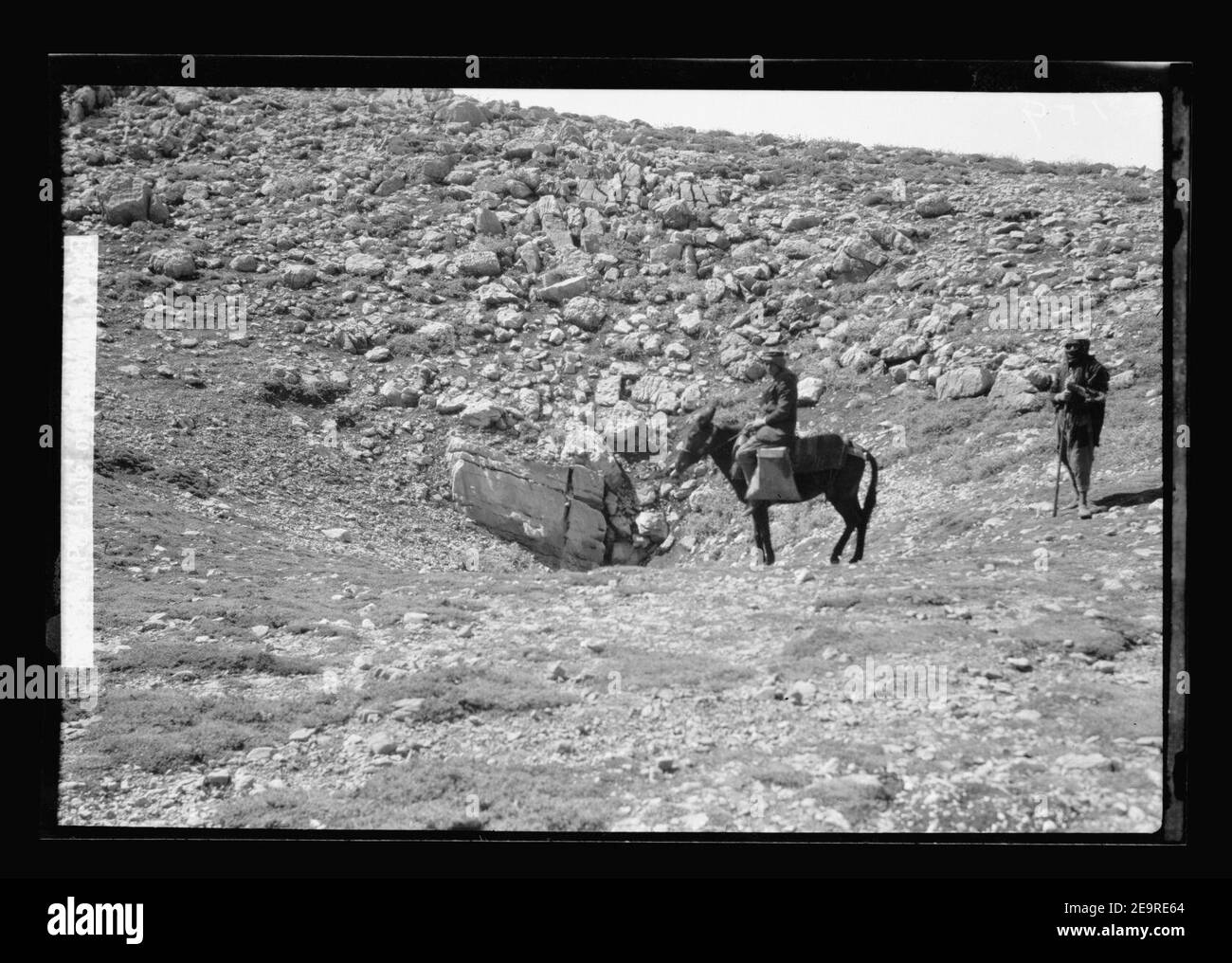 Mount Hermon, scene of the Transfiguration. Pothole on Hermon Stock