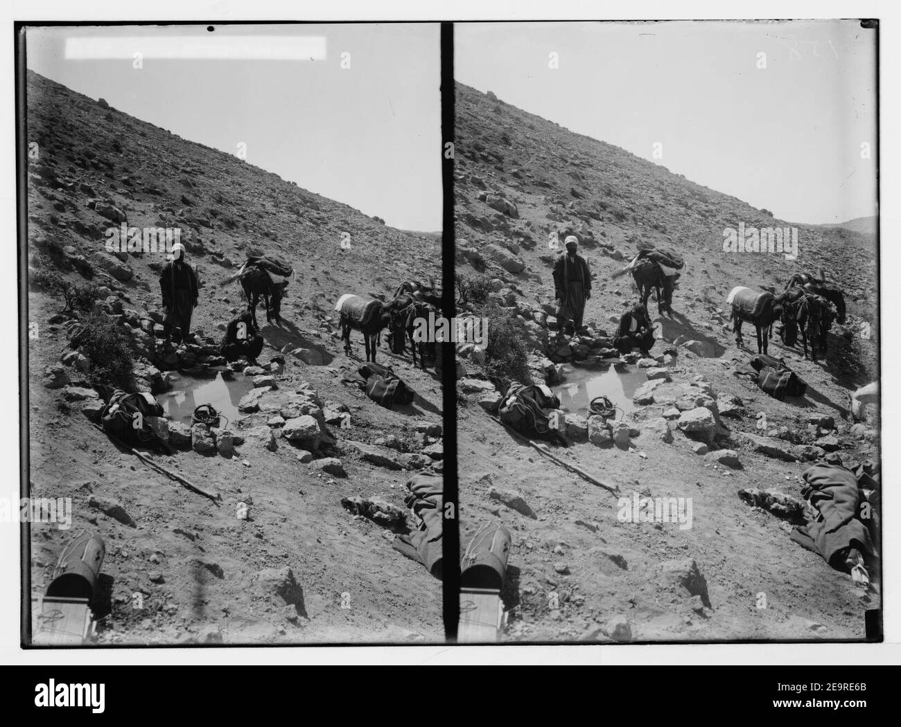 Mount Hermon, scene of the Transfiguration. Spring of Ain Sabrun Stock