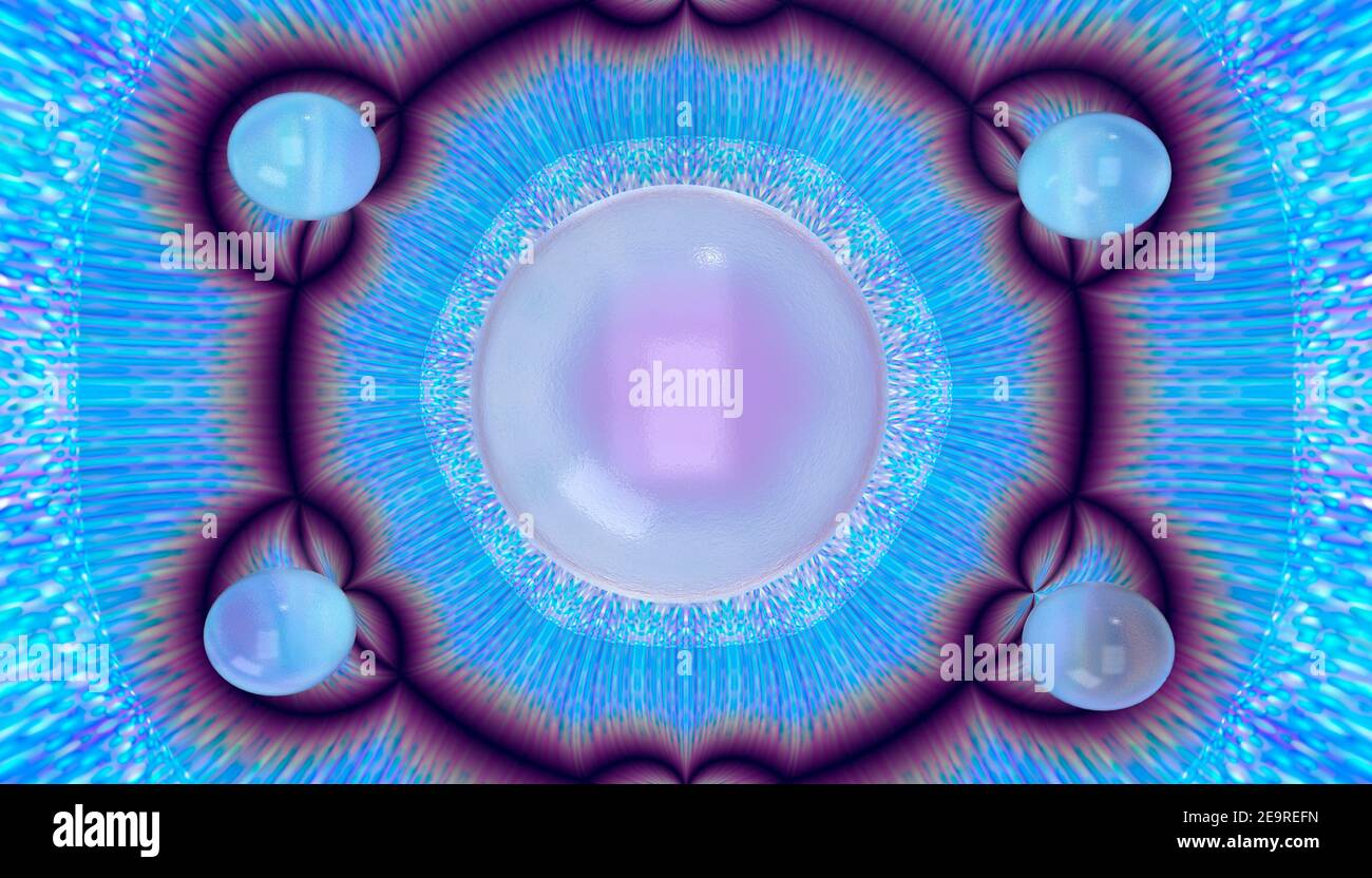 Abstract blue background with transparent spheres. 3d image Stock Photo ...