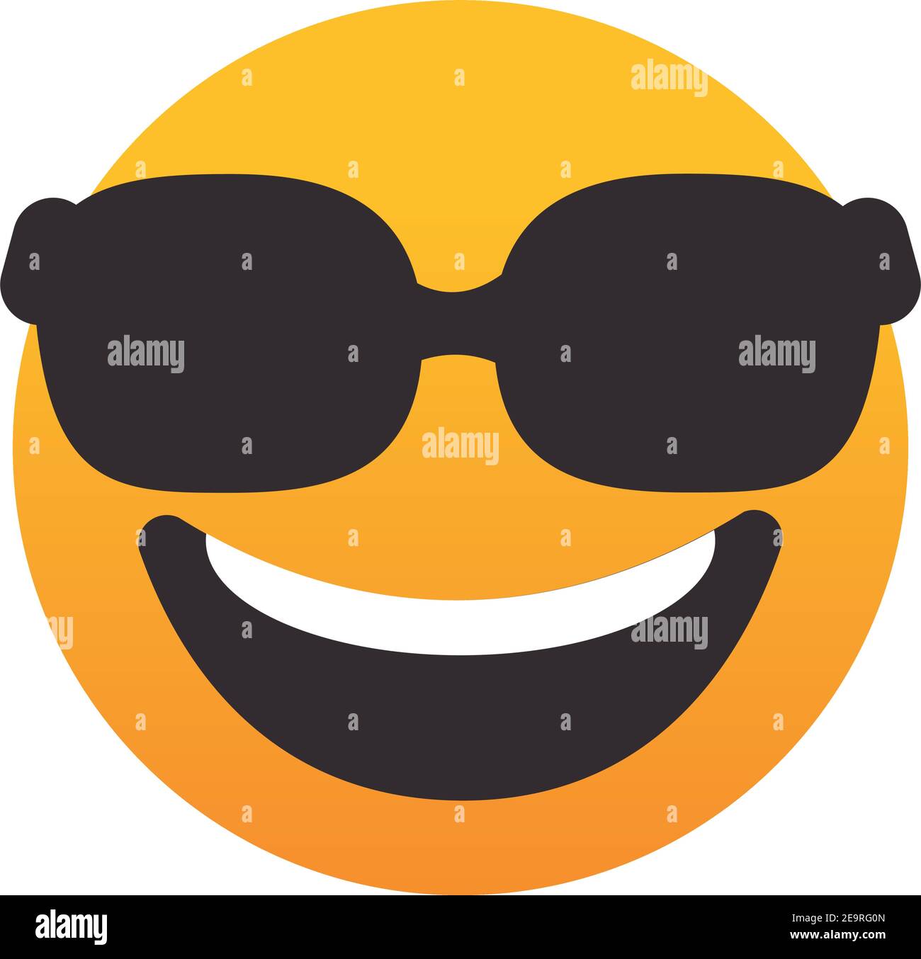 emoji smiling face with sunglasses icon over white background, colorful ...