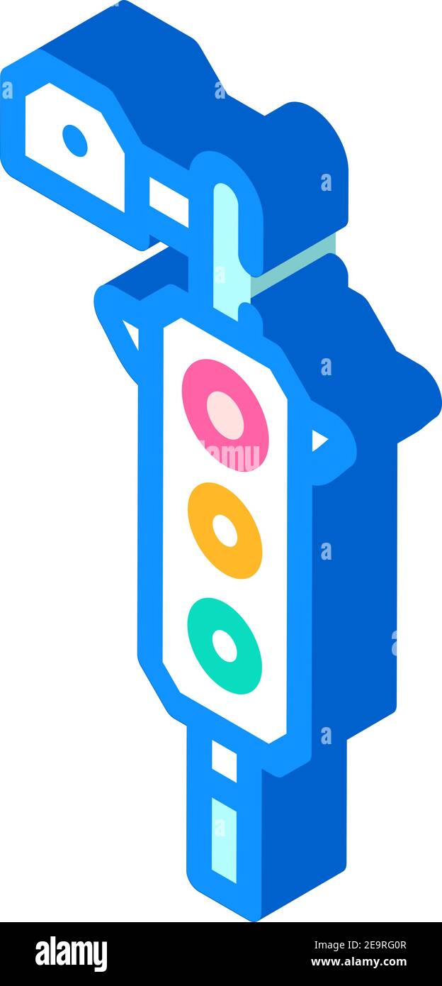 traffic camera isometric icon vector illustration color Stock Vector ...