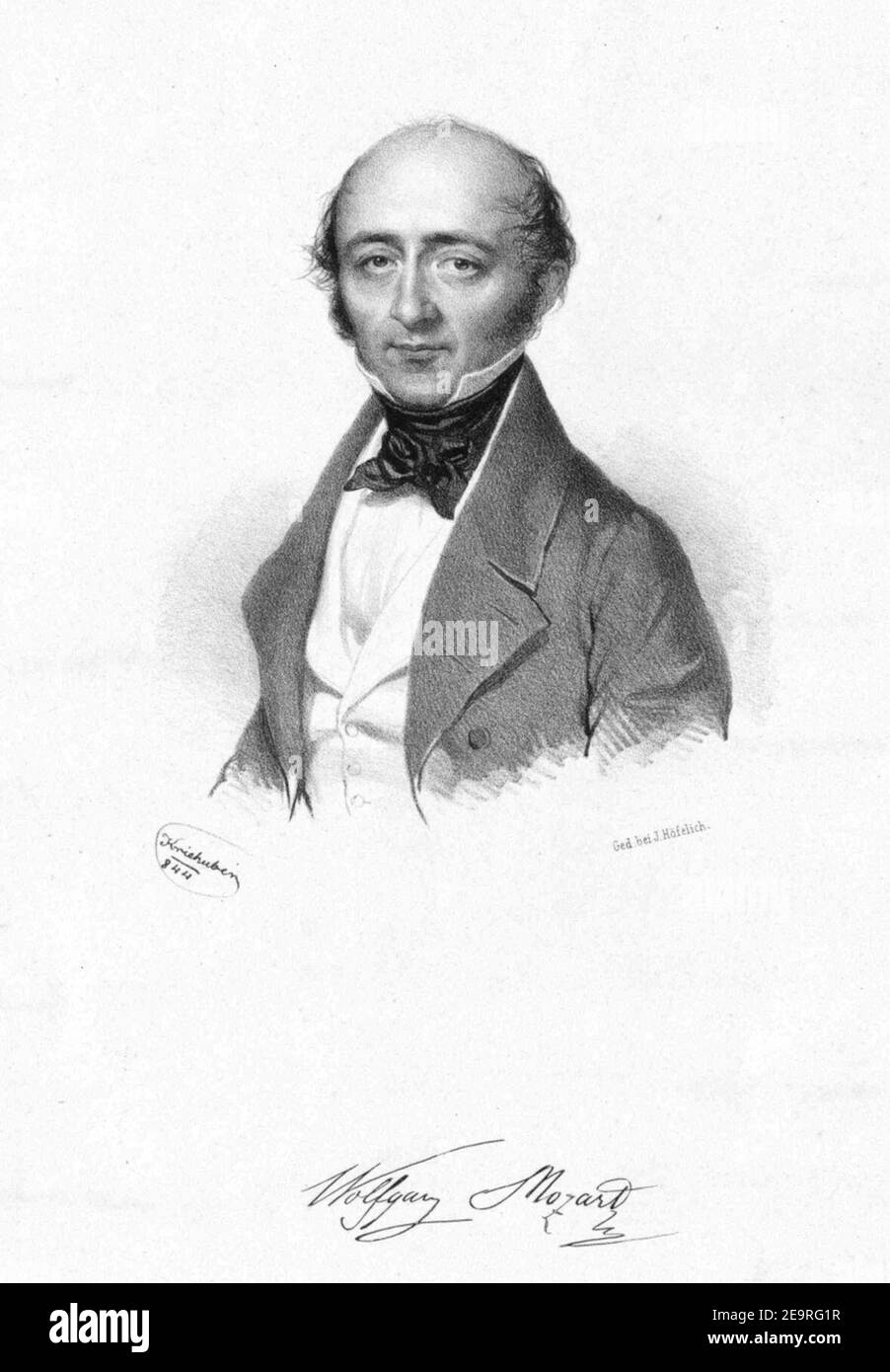 Mozart Wolfgang Amadeus (1791-1844). Stock Photo