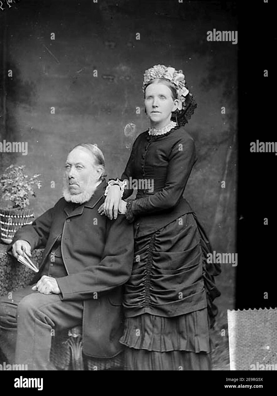 Mr and Mrs Davies, Llangernyw Stock Photo