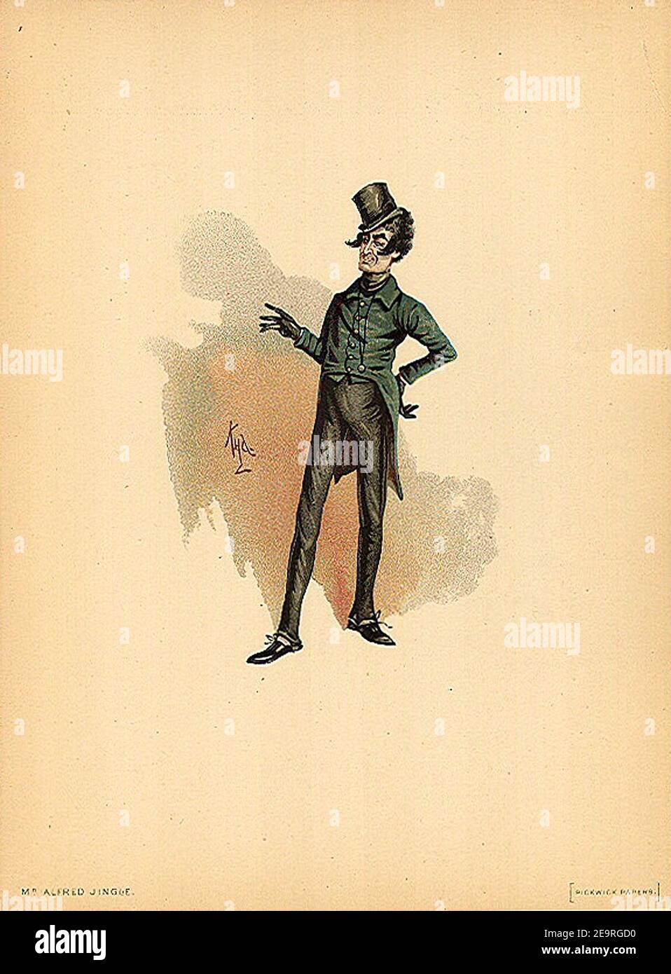 Mr Jingle 1889 Dickens The Pickwick Papers character by Kyd (Joseph