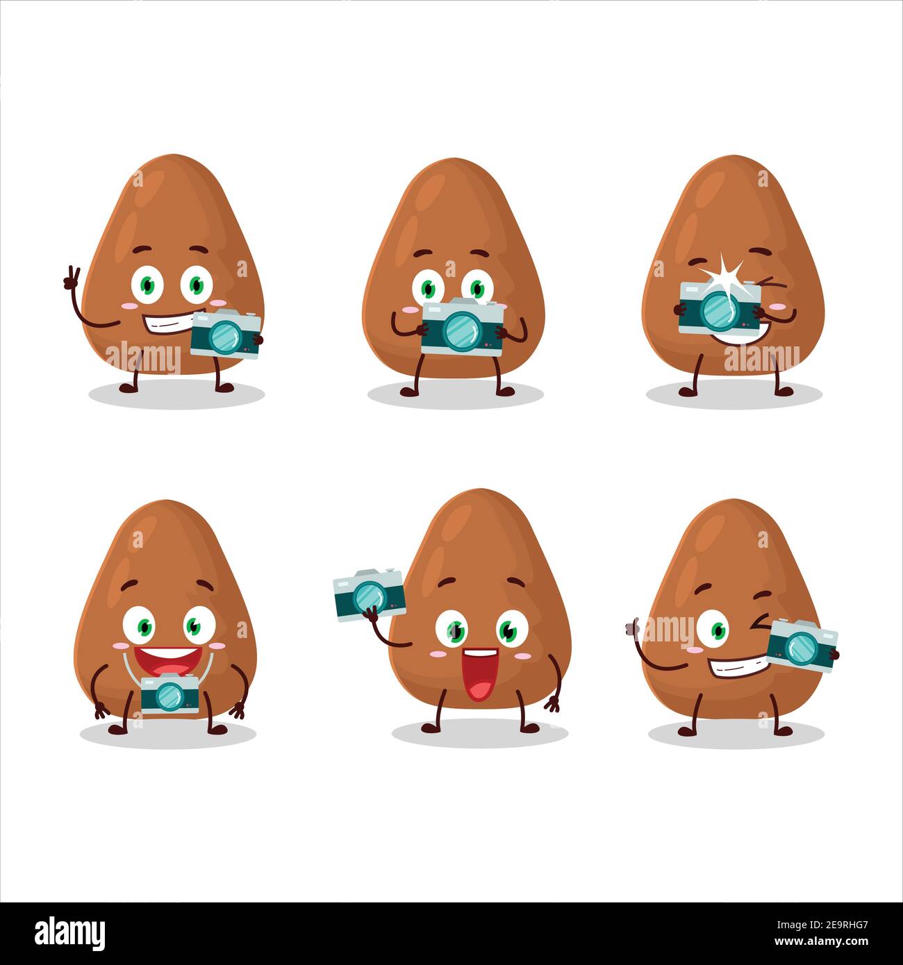 Photographer profession emoticon with mamey cartoon character. Vector illustration Stock Vector