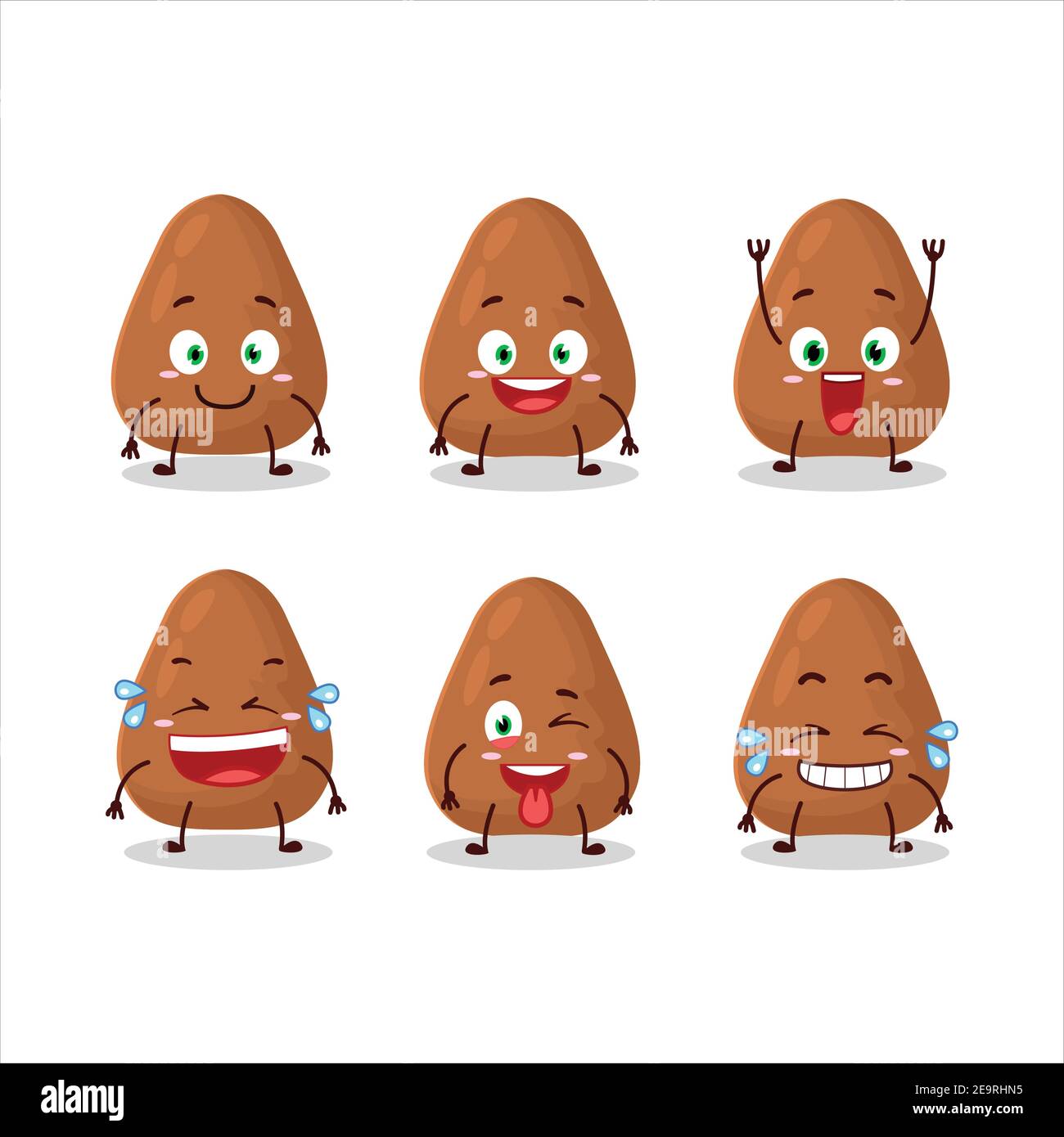 Cartoon character of mamey with smile expression. Vector illustration Stock Vector