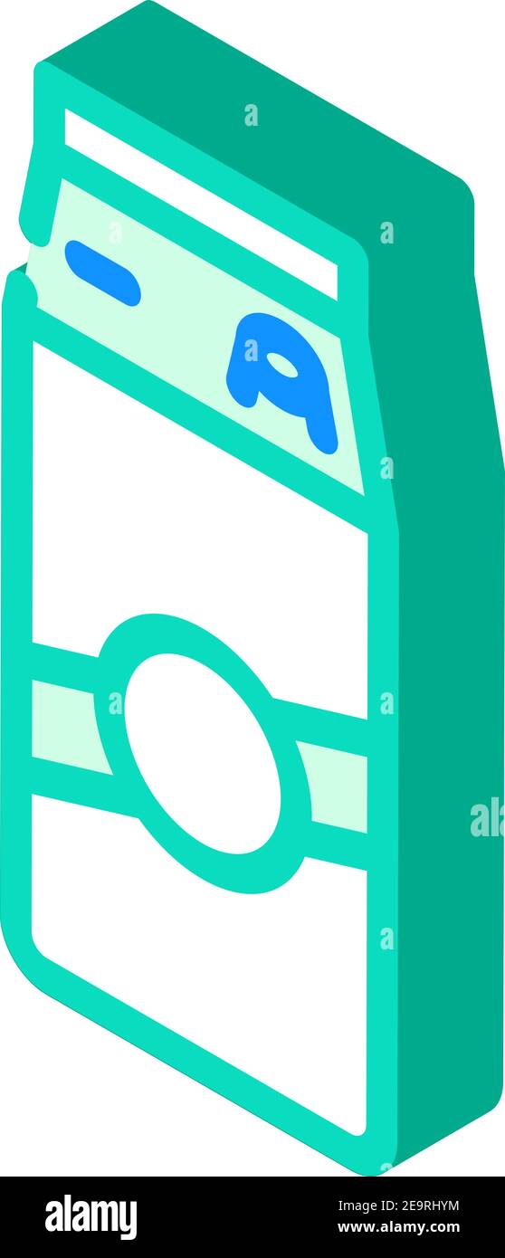 dairy product package isometric icon vector illustration Stock Vector ...