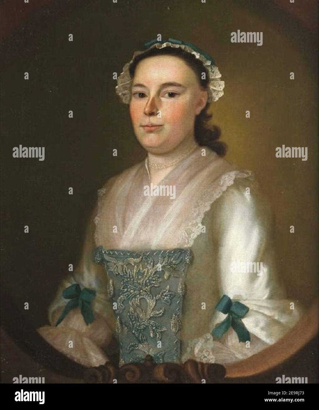 Mrs Samuel Curwen (Abigail Russell) 1755 by Joseph Blackburn Stock