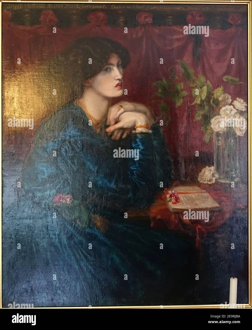blue silk dress rossetti Image of Mrs William Morris in a Blue Silk Dress, 1868 (oil by Rossetti,  Dante Gabriel Charles (1828-82)
