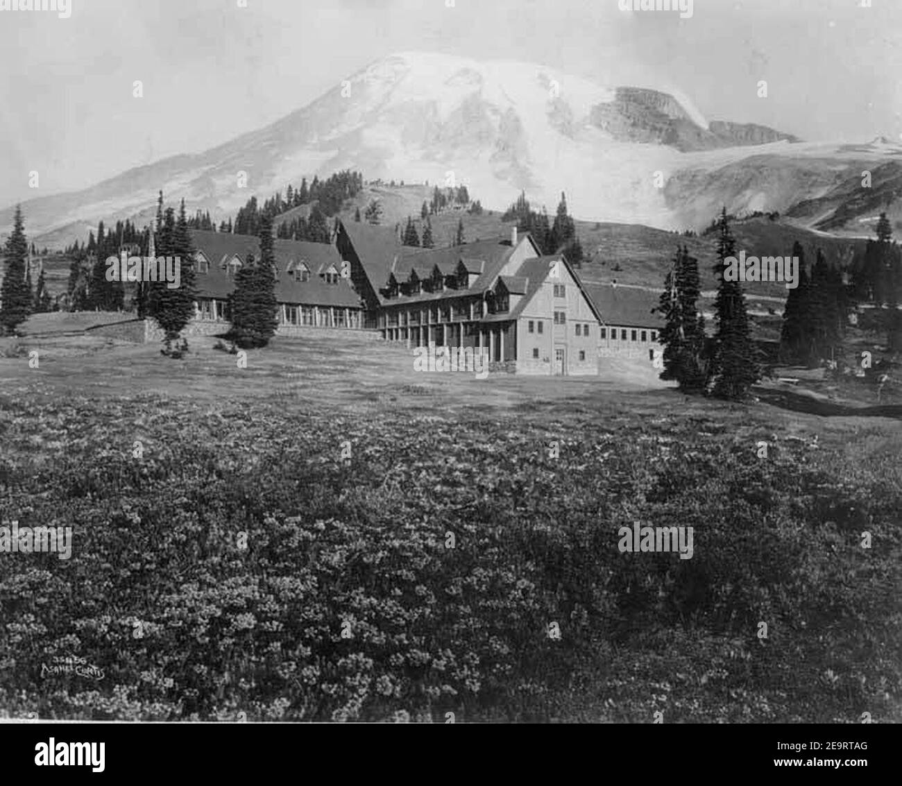 Mt Rainier Lodge, Longmire Stock Photo Alamy
