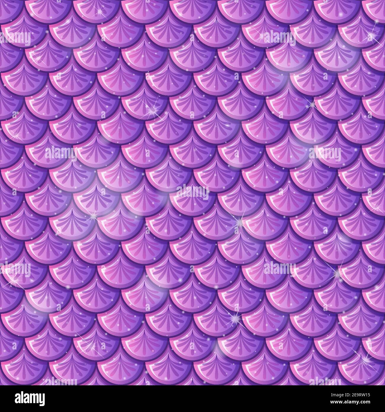 Purple fish scale seamless pattern background illustration Stock Vector