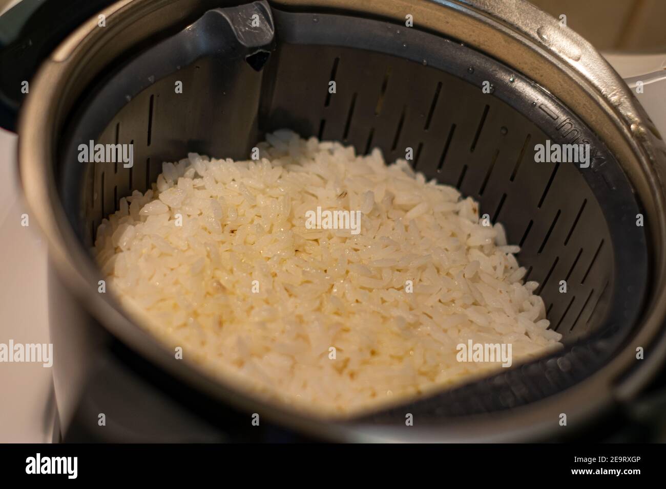White Rice coocked Stock Photo - Alamy
