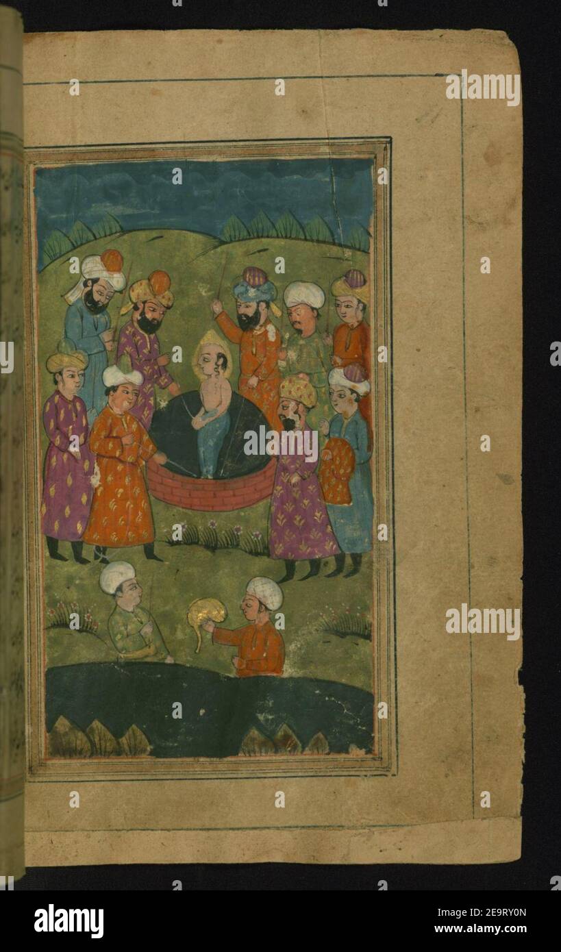 Muhammad Mirak Joseph's Brothers Throw Him into a Well Stock Photo