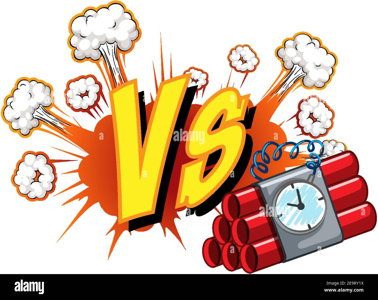 Comic speech bubble with vs text illustration Stock Vector Image & Art ...