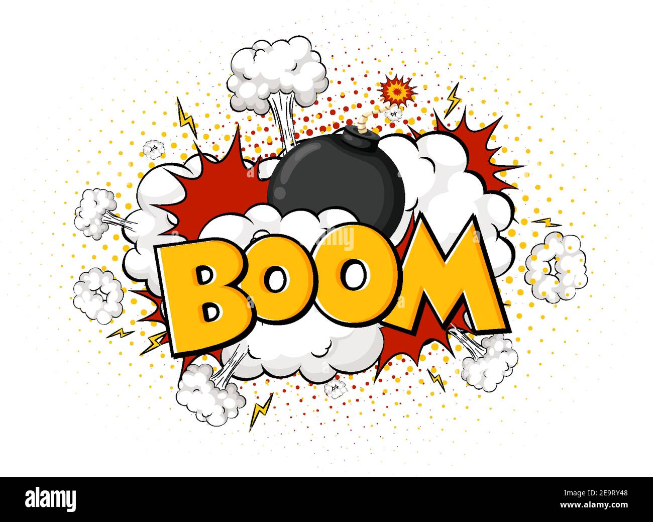 Comic speech bubble with boom text illustration Stock Vector Image ...