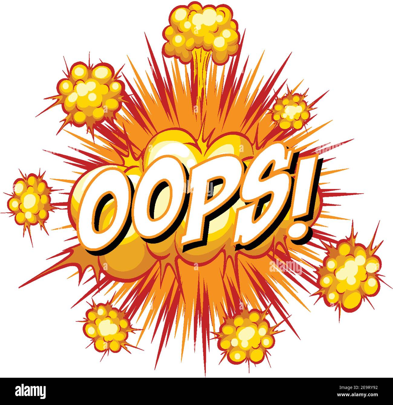 Comic speech bubble with oops text illustration Stock Vector Image ...