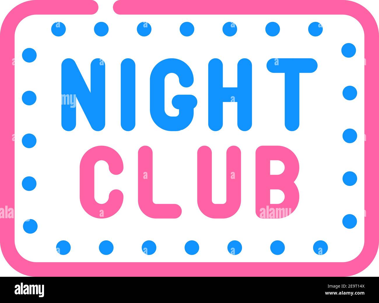 night club sign color icon vector illustration Stock Vector Image & Art ...