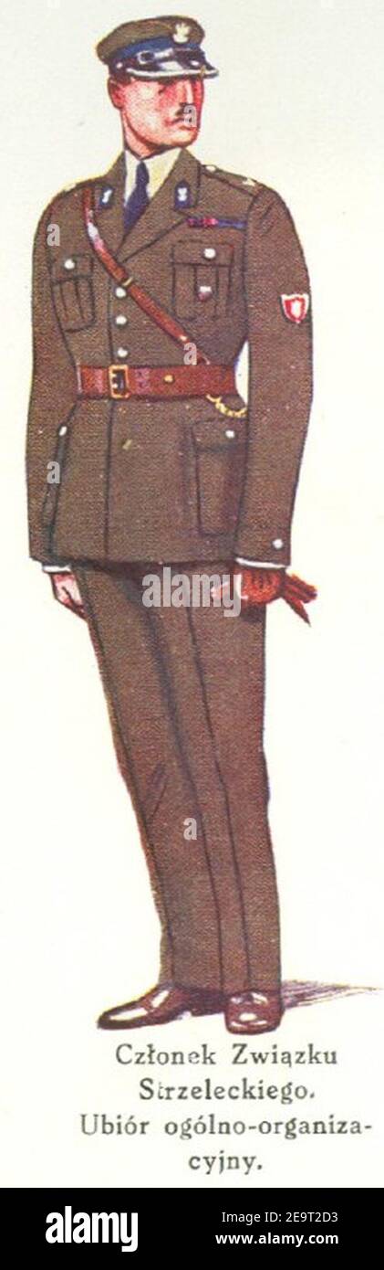 Mundur strzelec 1935 ubiór ogólno-organizacyjny. Stock Photo