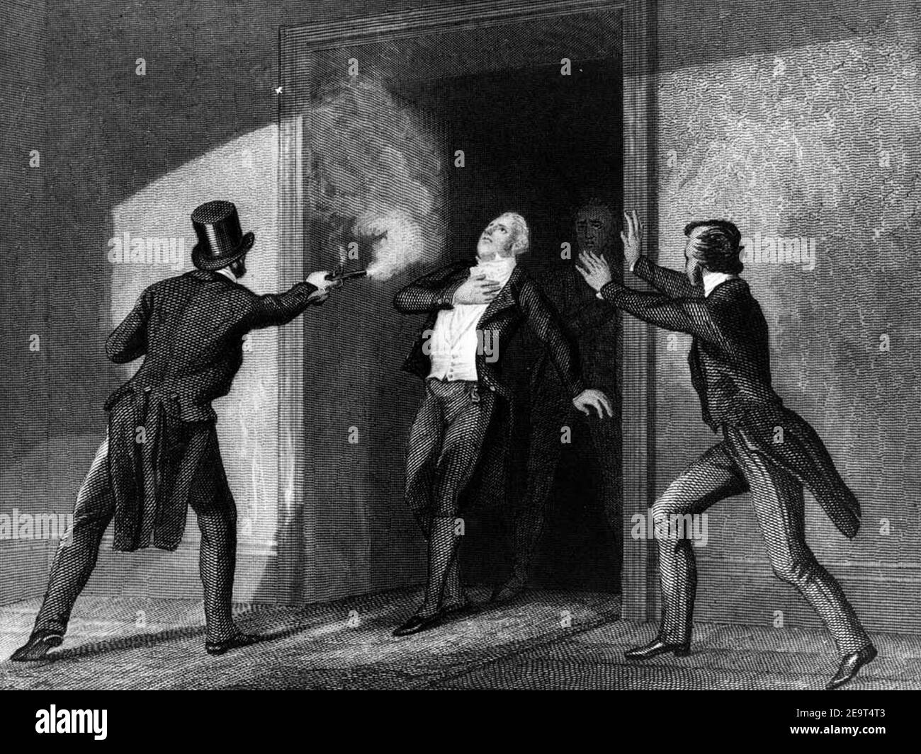 Murder of Spencer Perceval. Stock Photo