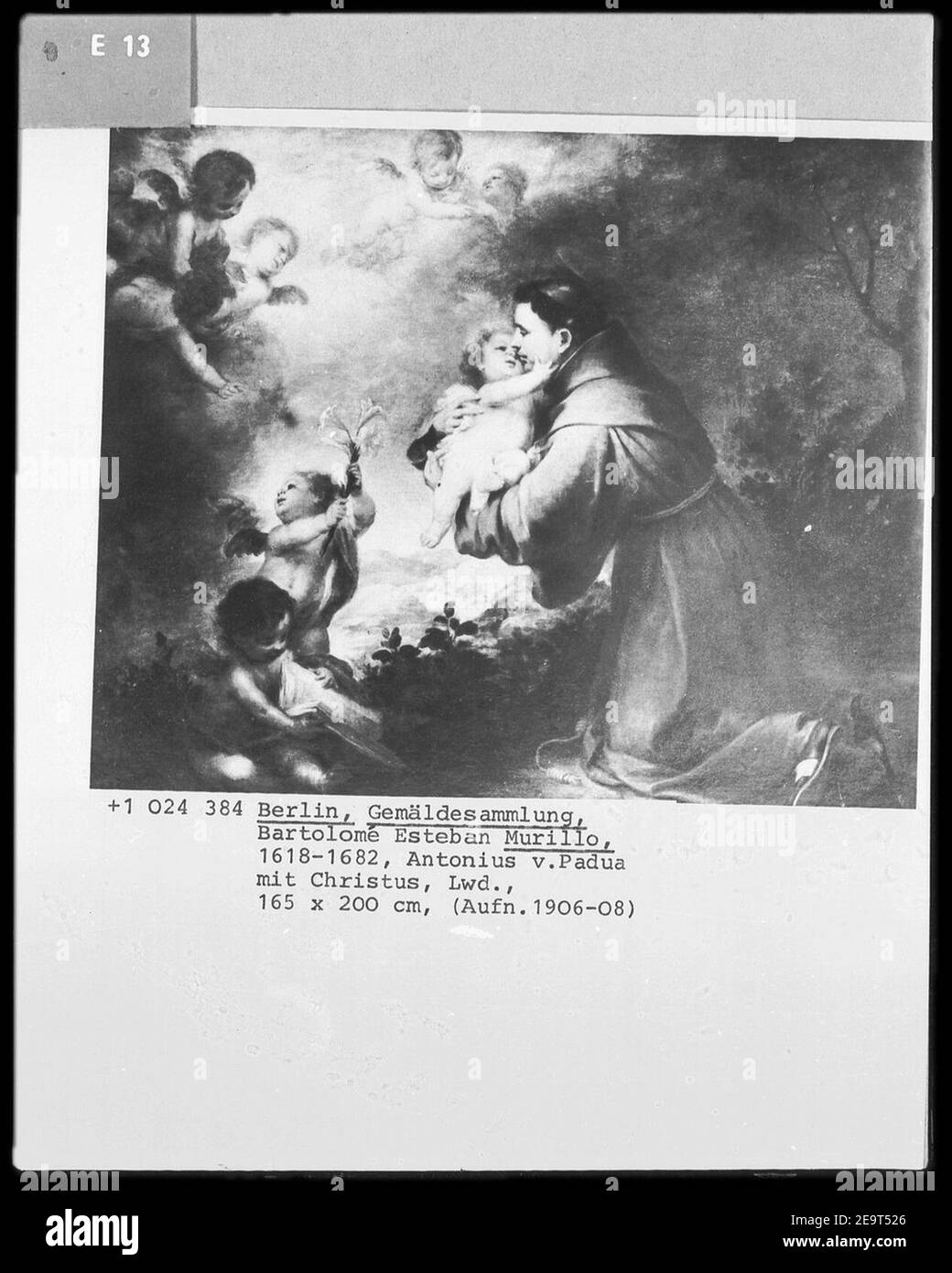 Murillo - Der heilige Antonius von Padua mit dem Christkind Stock Photo