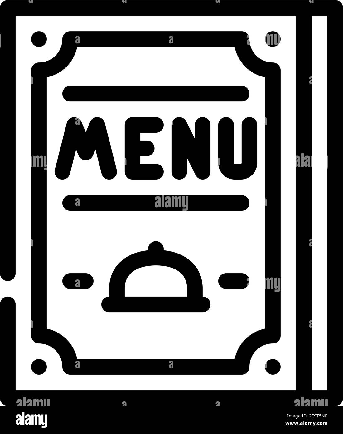 menu restaurant line icon vector illustration flat Stock Vector Image ...