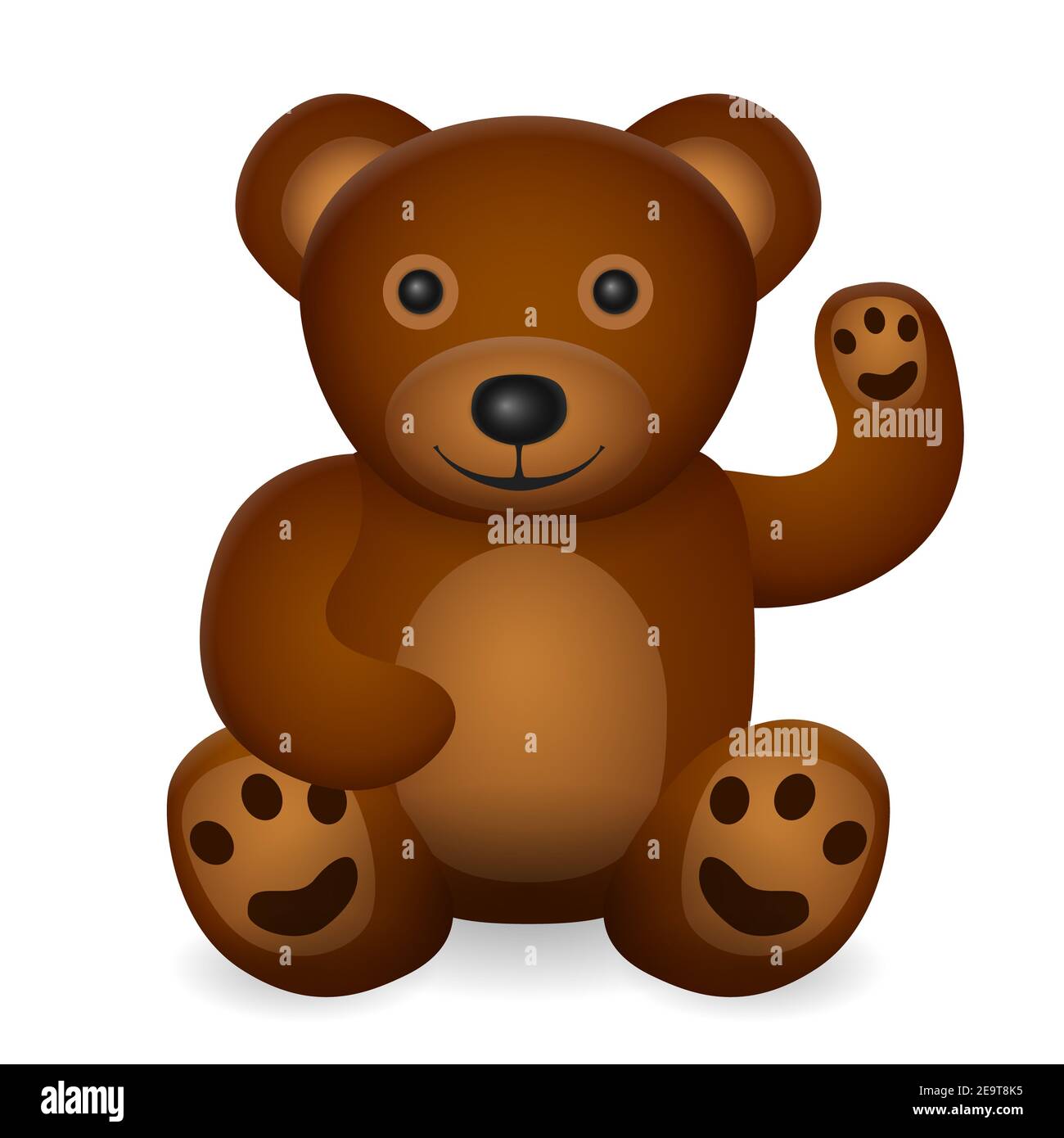 Teddy bear on a white background. Vector illustration Stock Photo - Alamy