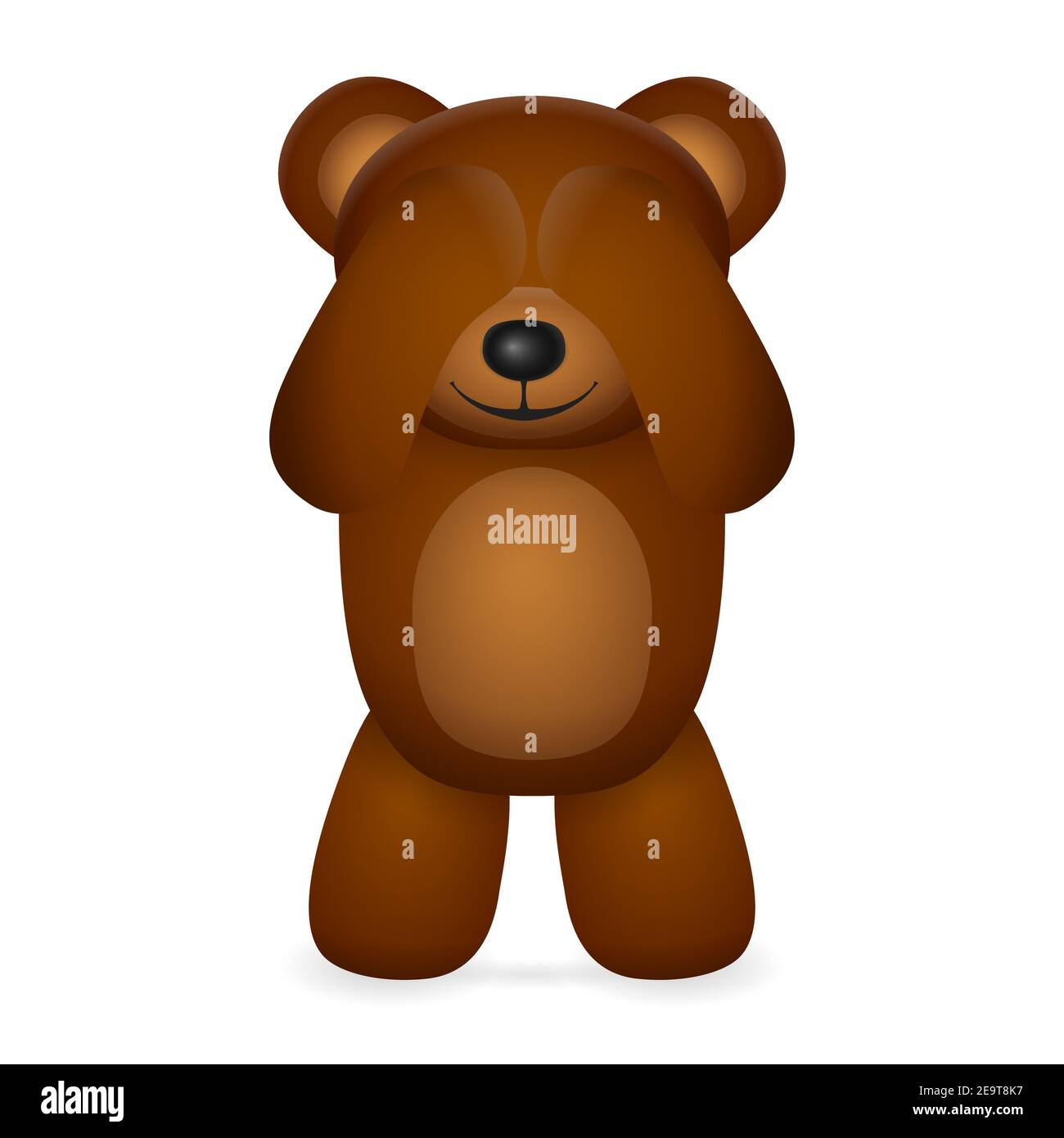 Teddy bear on a white background. Vector illustration Stock Photo - Alamy