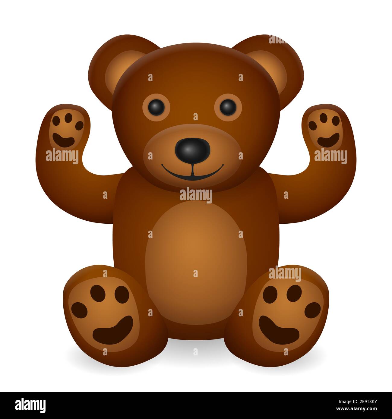 Teddy bear on a white background. Vector illustration Stock Photo - Alamy