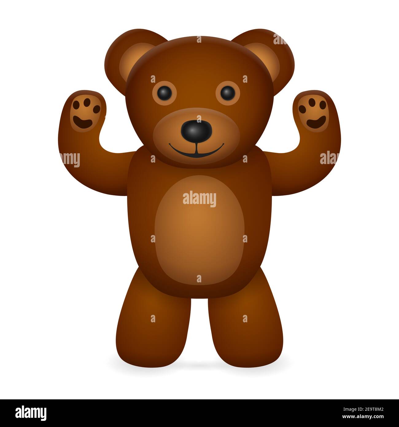 Teddy bear on a white background. Vector illustration Stock Photo - Alamy