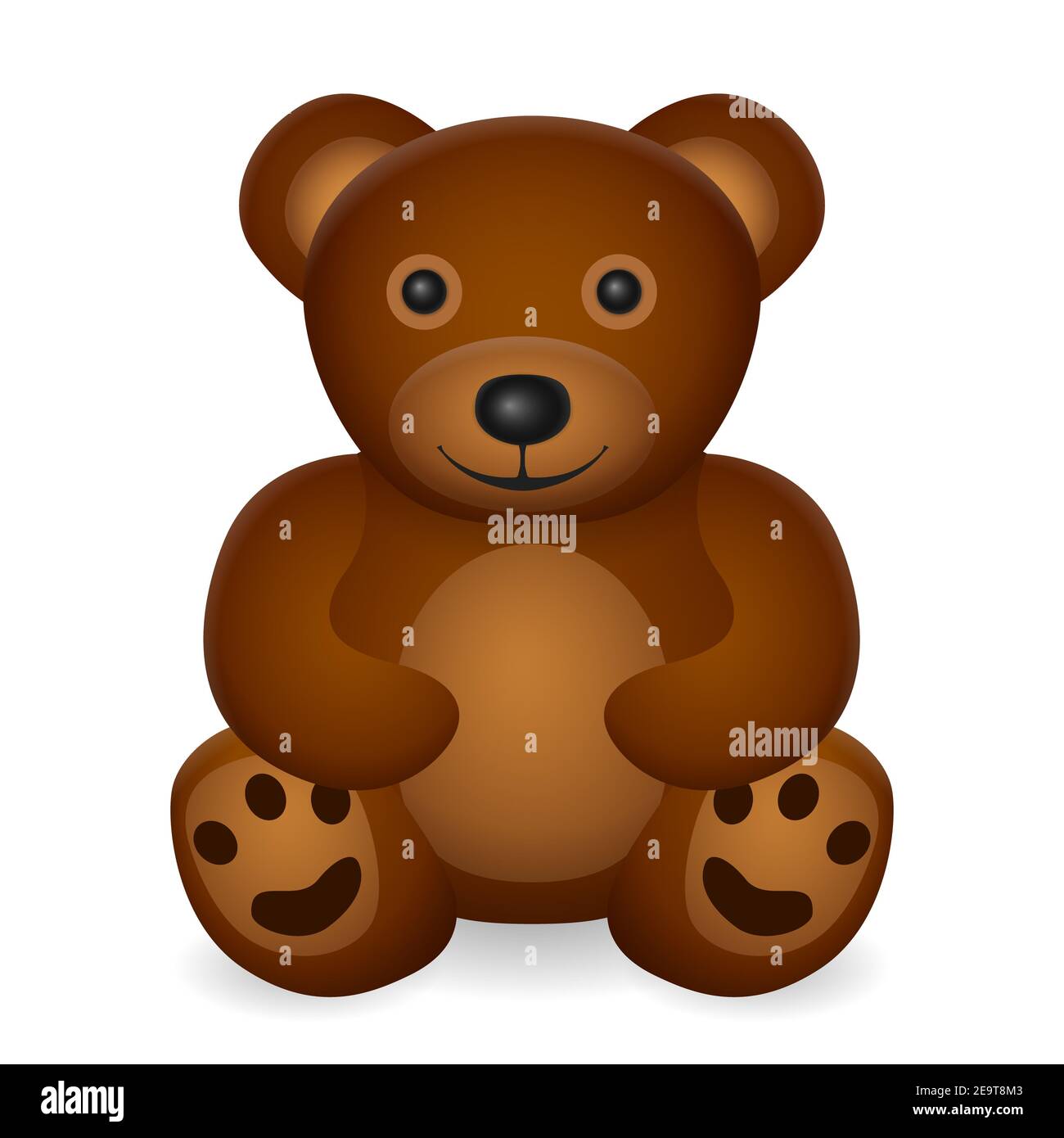 Teddy bear on a white background. Vector illustration Stock Photo - Alamy