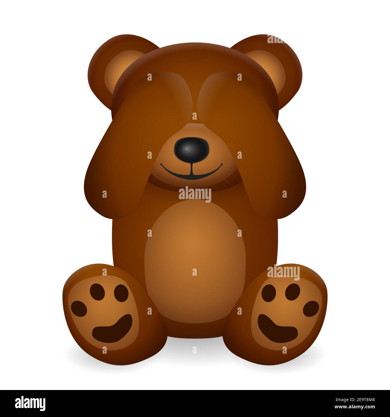 Teddy bear on a white background. Vector illustration Stock Photo - Alamy