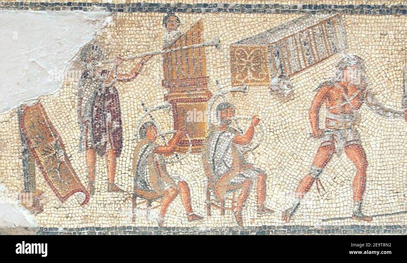 Musicians from the Zliten mosaic 2 Stock Photo Alamy