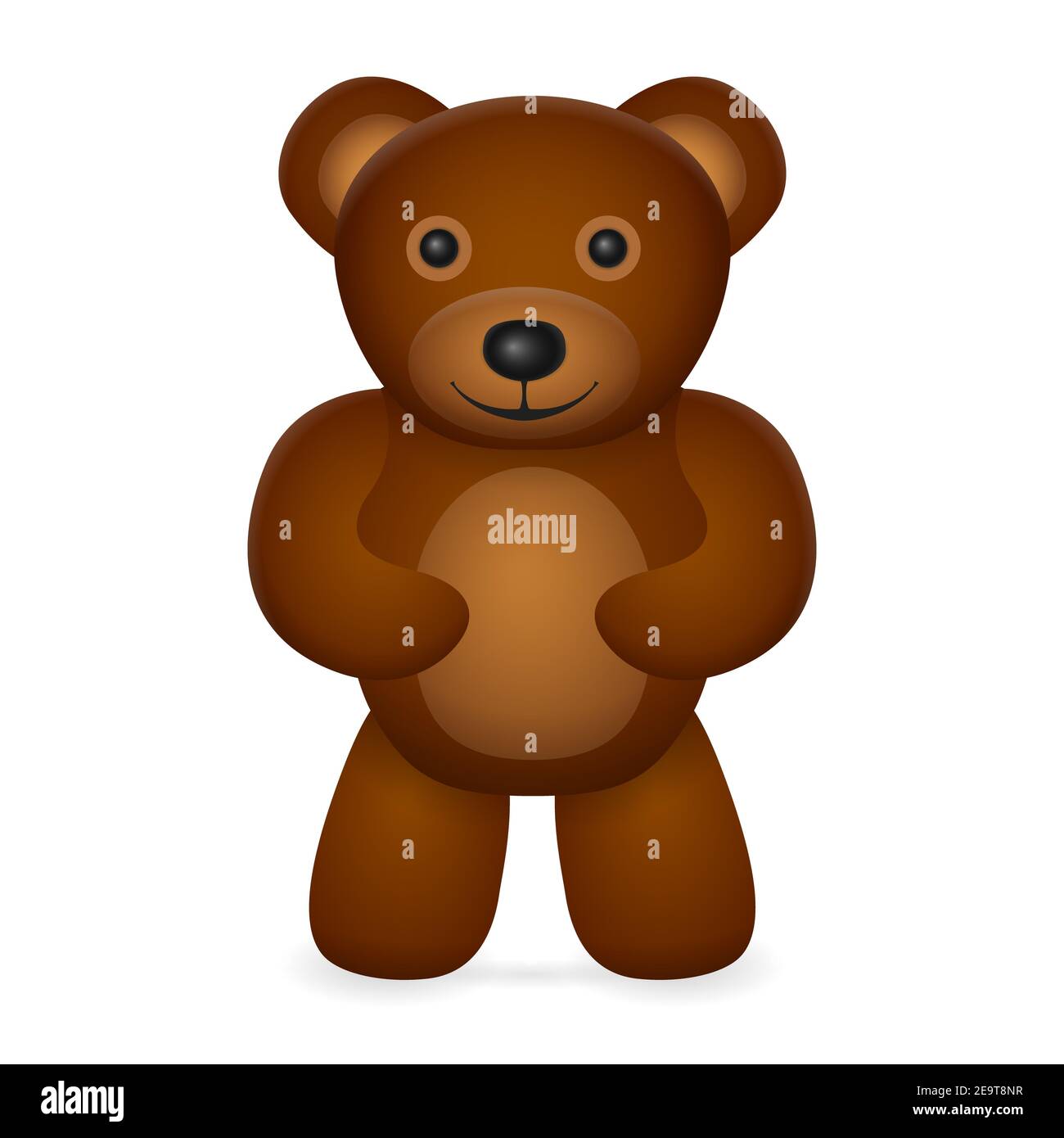Teddy bear on a white background. Vector illustration Stock Photo - Alamy